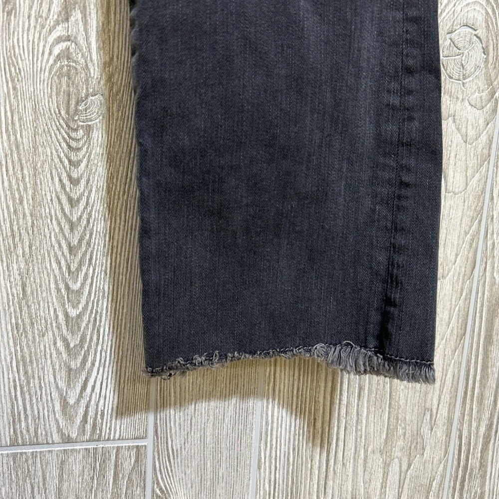 Free People Black High Waist Cropped Raw Hem Jeans Size 27 - Picture 9 of 13